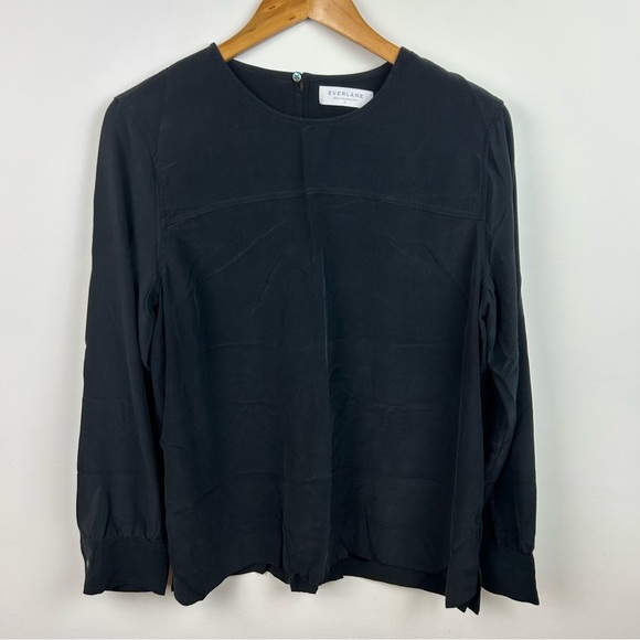Everlane Tops - Everlane Black Silk Long Sleeve Size 14